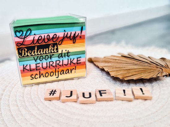 Memoblokhouder - Bedankje - Juf - Meester - Einde schooljaar