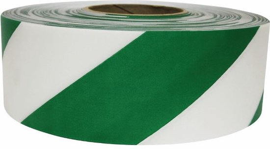 Ruban de marquage au sol DuraStripe Hazard Striping largeur 86,5 cm Vert, blanc 120 mètres