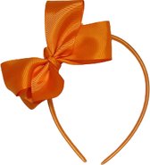 Koningsdag diadeem met strik - Polyester - Oranje - Nederland - Holland