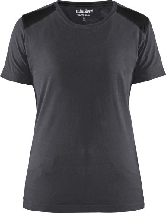 Blaklader Dames T-shirt 3479-1042 - Medium Grijs/Zwart - M | bol.com
