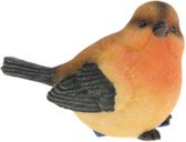Decoratie Tuinbeeld vogeltje - kneu - polystone - 13 cm - Dieren vogels beelden