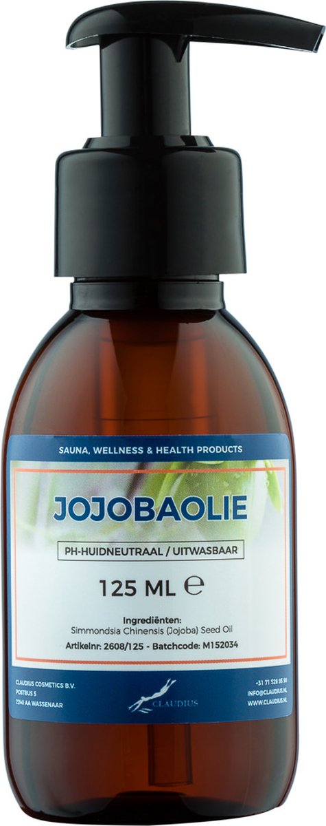 Goedkoopste Jojobaolie 125 ml met pomp - 100 natuurlijk - biologisch en koud geperst - goed voor huid, haar en lichaam