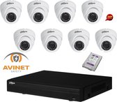 Dahua CCTV Kit 8X Hdcvi 1080P Dome Camera's + Dvr + 1TB Harde Schijf