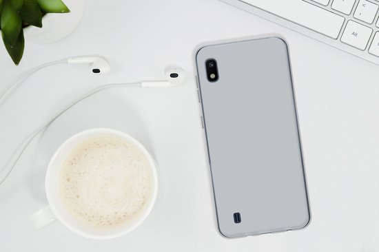 Telefoonhoesje Geschikt voor Samsung Galaxy A10 hoesje - Interieur - Grijs - Licht - Siliconen Telefoonhoesje Telefoonhoesje