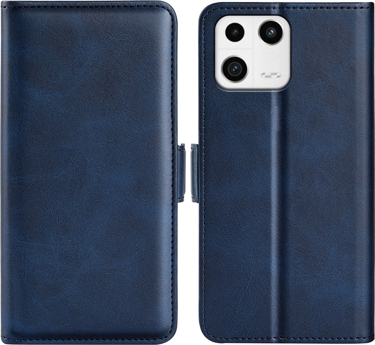MobyDefend Hoesje - Geschikt voor Xiaomi 13 - Luxe Wallet Book Case (Sluiting Zijkant) - Blauw