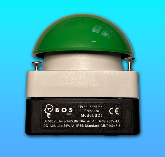 Knop Label BOS Label Slagdrukknop - Grote knop - 3 Maakschakelaar - Groen | bol