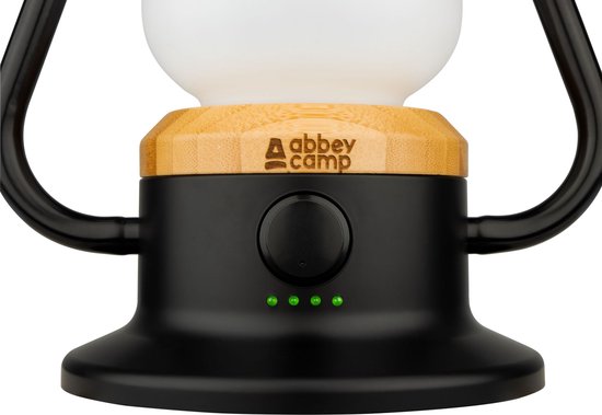 Abbey Camp Retro oplaadbare LED Lantaarn - OSLO-279 - Zwart van Abbey Camp — afbeelding 3