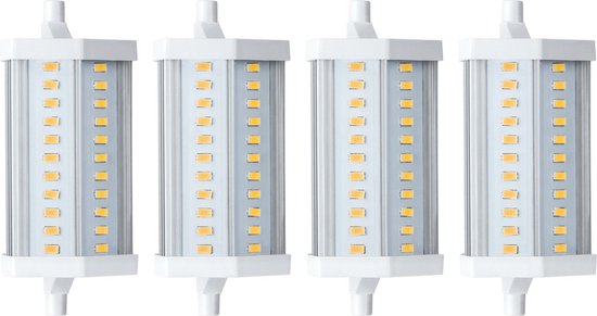Barre lumineuse LED R7S 118 mm - Dimmable - Lumière blanche neutre - 12,5W remplace 100W - 4PACK
