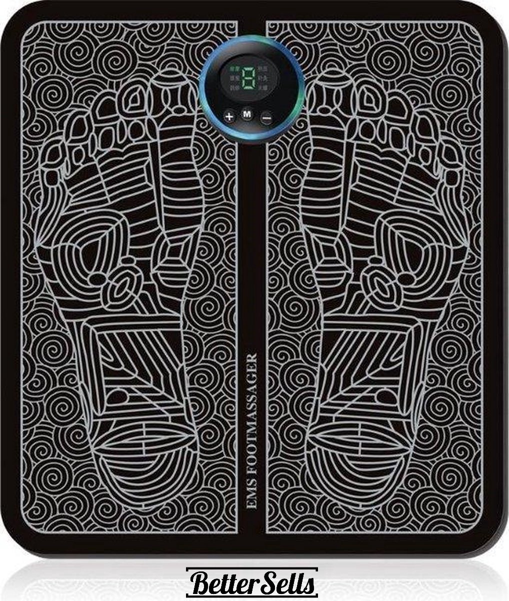 BetterSells® - Bloedcirculatie Apparaat - Voetmassage Apparaat - stimuleert bloedsomloop voor voeten -EMS - Acupressuur Verbetering Bloedsomloop - Kuiten Trainer - Voet Massage - EMS Trainer - Draadloos - Compact-usb voetmassagemat