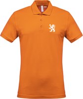 Polo Leeuw Klein Wit | Koningsdag kleding | oranje polo shirt | Oranje | maat M