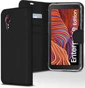 Samsung Galaxy Xcover 5 Hoesje Met Pasjeshouder - Accezz Wallet Softcase Bookcase - Zwart
