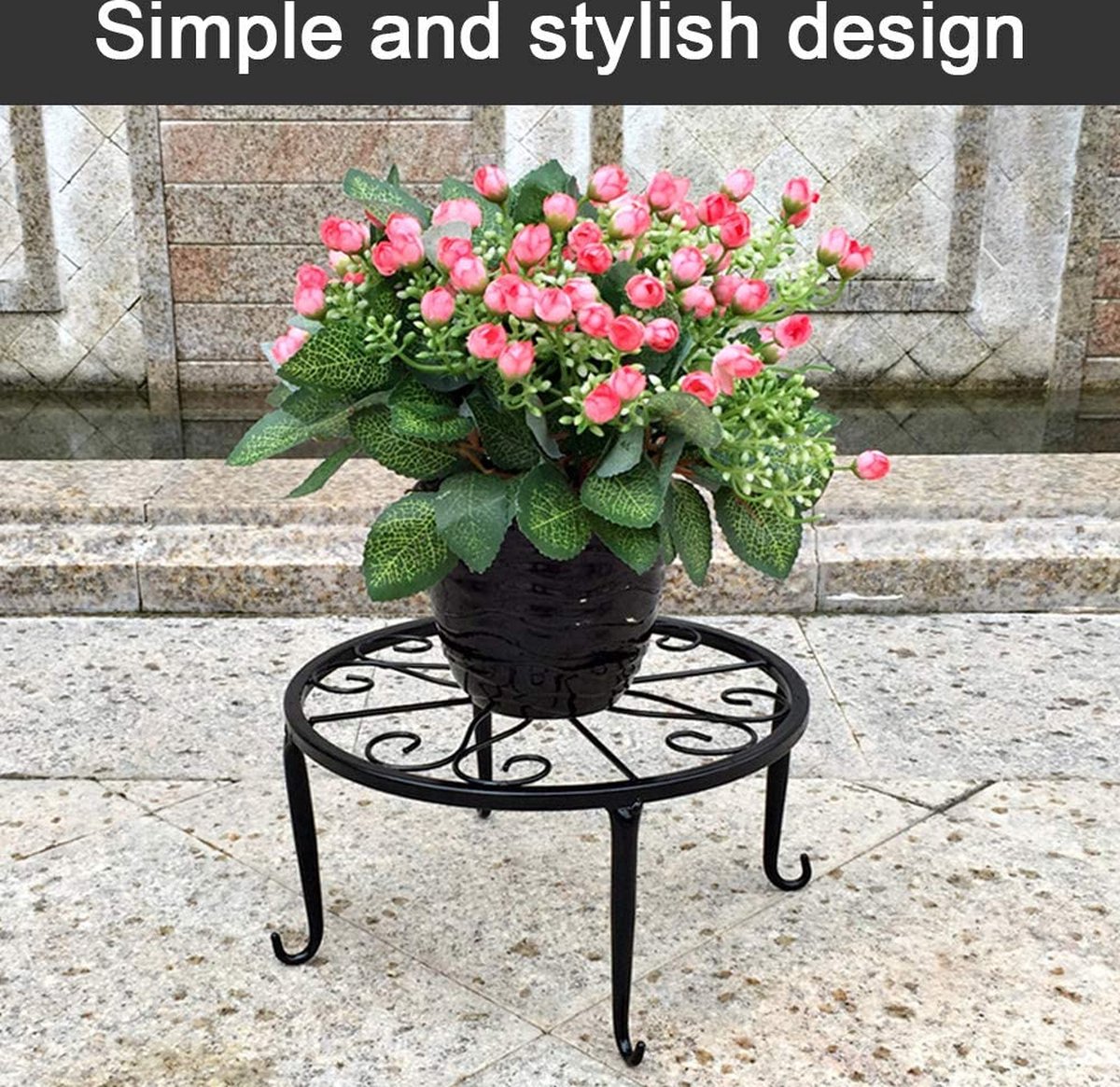 Cabilock Bloempot, onderzetter, plantenroller, plantenbak, rolplank, plantenonderzetter, planten, bloemen, potroller, plantenpot voor binnen, buiten, tuin, thuis, kantoor