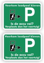 Parkeren Elektrische auto laadpaal stickers set 2 stuks