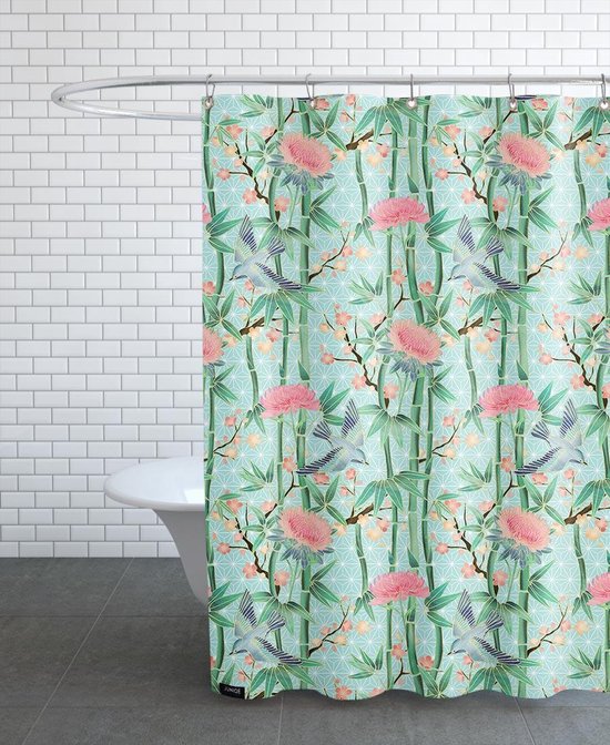 Bamboo Birds and Blossom MintDouchegordijn bol