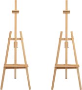 Schildersezel set van 2 stuks - 150 cm - Stabiel Beukenhouten voor volwassenen en kinderen - professionele kunstenaars