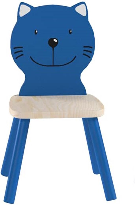 Pintoy P99231 Chaise en bois Blue Cat | bol.com