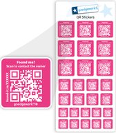 Goedgemerkt - Lost & Found QR-Stickers - Etiket - Fuchsia