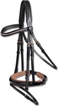 Waldhausen X-line Patent Leather Bridle Rosewood - zwart - Maat Cob