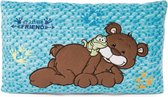 Knuffelbeer en Kikker Kussen – Duurzaam pluizige kussens voor meisjes, jongens & baby's – Rechthoekige knuffelkussens, 43 x 25cm
