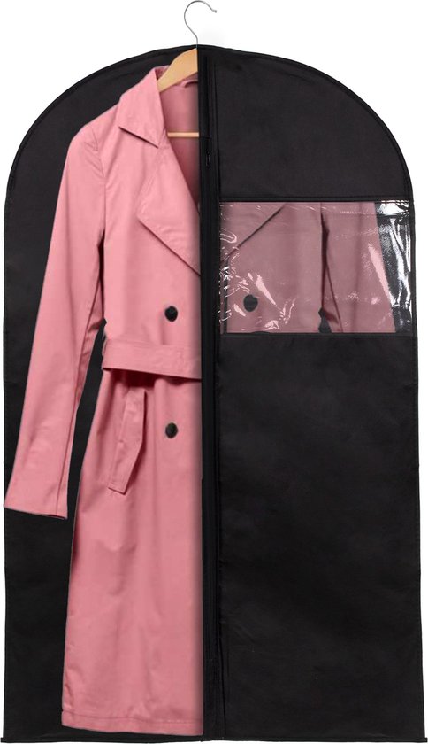 Kledinghoes opbergtas - Katoenen en linnen hangende kledingtas kledingkastorganizer, met jas, stofdichte beschermhoes, voor kleding
