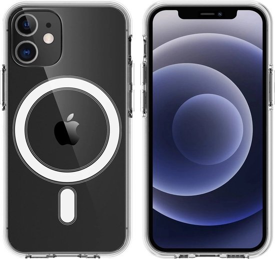 Lennexo Hoesje Geschikt Voor iPhone 11 Met Magneet Ring - Siliconen Hoesje Voor Draadloos Opladen en Geschikt voor Magsafe