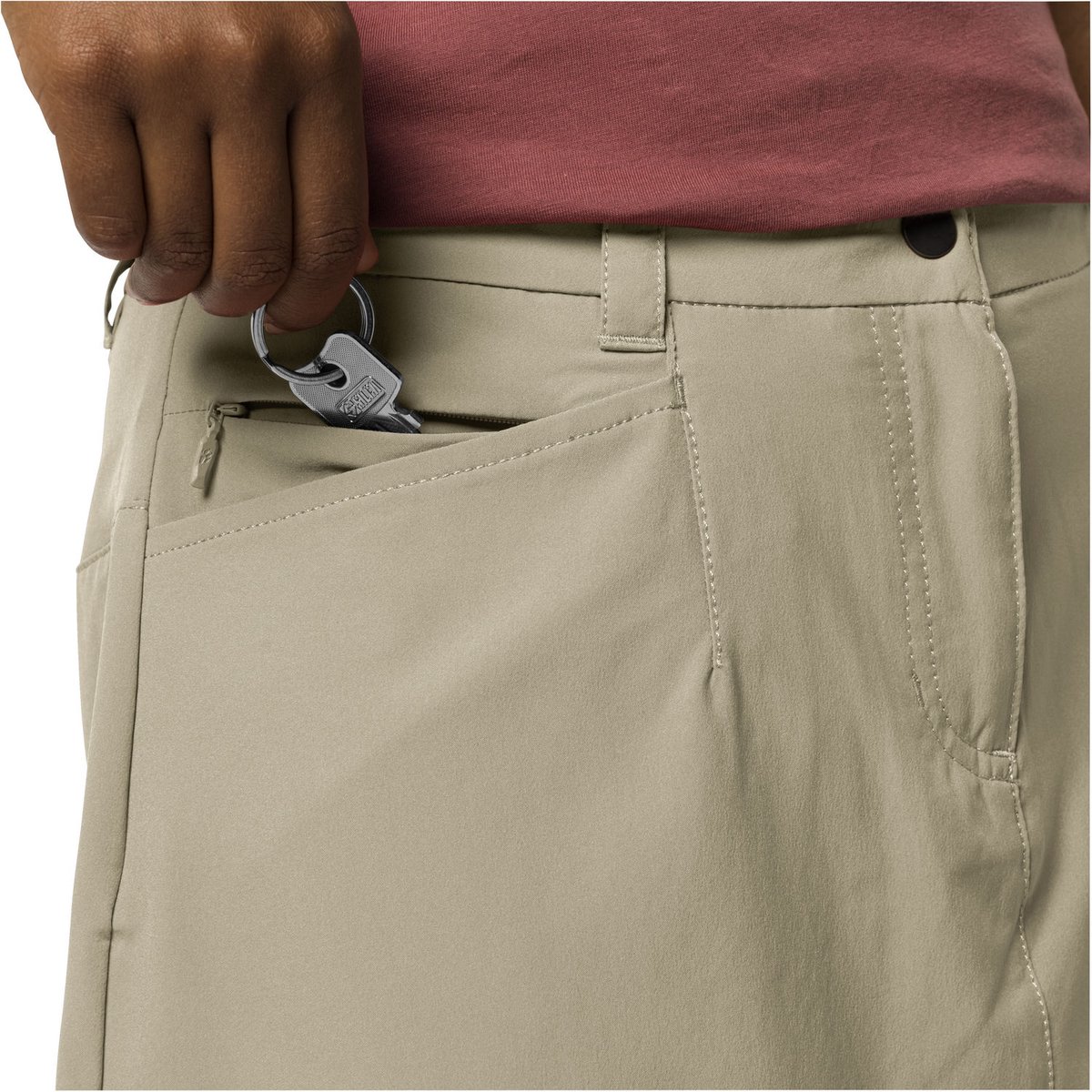Jack Wolfskin SONORA SKORT Dames Outdoorbroek pepper Wit