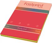 Kopieerpapier fastprint a4 80gr neon assorti | Pak a 100 vel