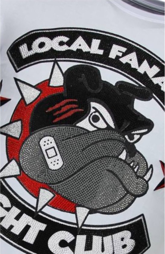 Local Fanatic Fight Club Spike - T-shirt strass - White Fight Club Spike - T-shirt strass - T-shirt homme kaki Taille XXL