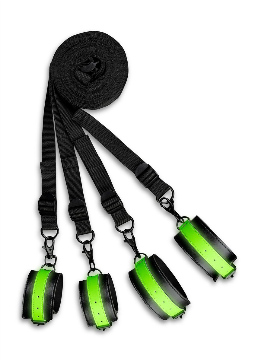Goedkoopste Bed Bindings Restraint Kit - GitD - Neon Green/Black