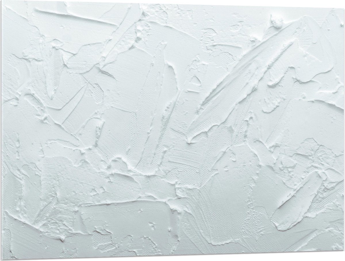 Acrylglas - Textuur van Witte Verf - 100x75 cm Foto op Acrylglas (Wanddecoratie op Acrylaa