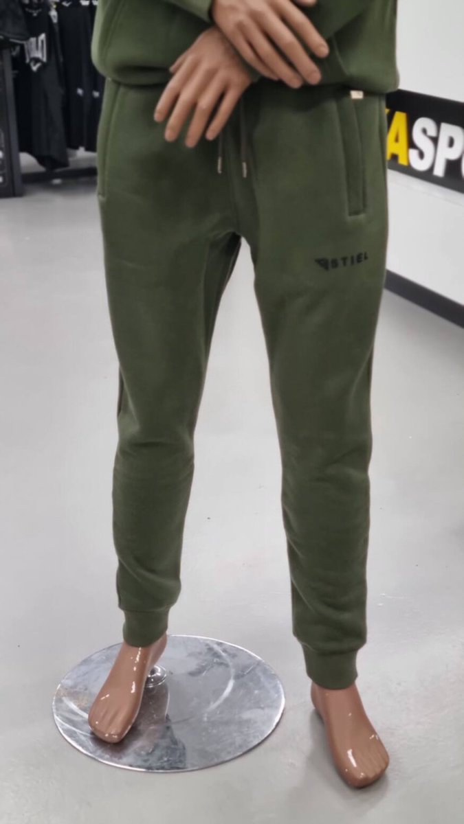 Stiel CottonFit Trainingspak - Katoen - Legergroen - XS