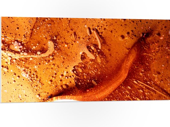 PVC Schuimplaat - Textuur in Mix van Oranje Tinten - 100x50 cm Foto op PVC Schuimplaat (Met Ophangsysteem)