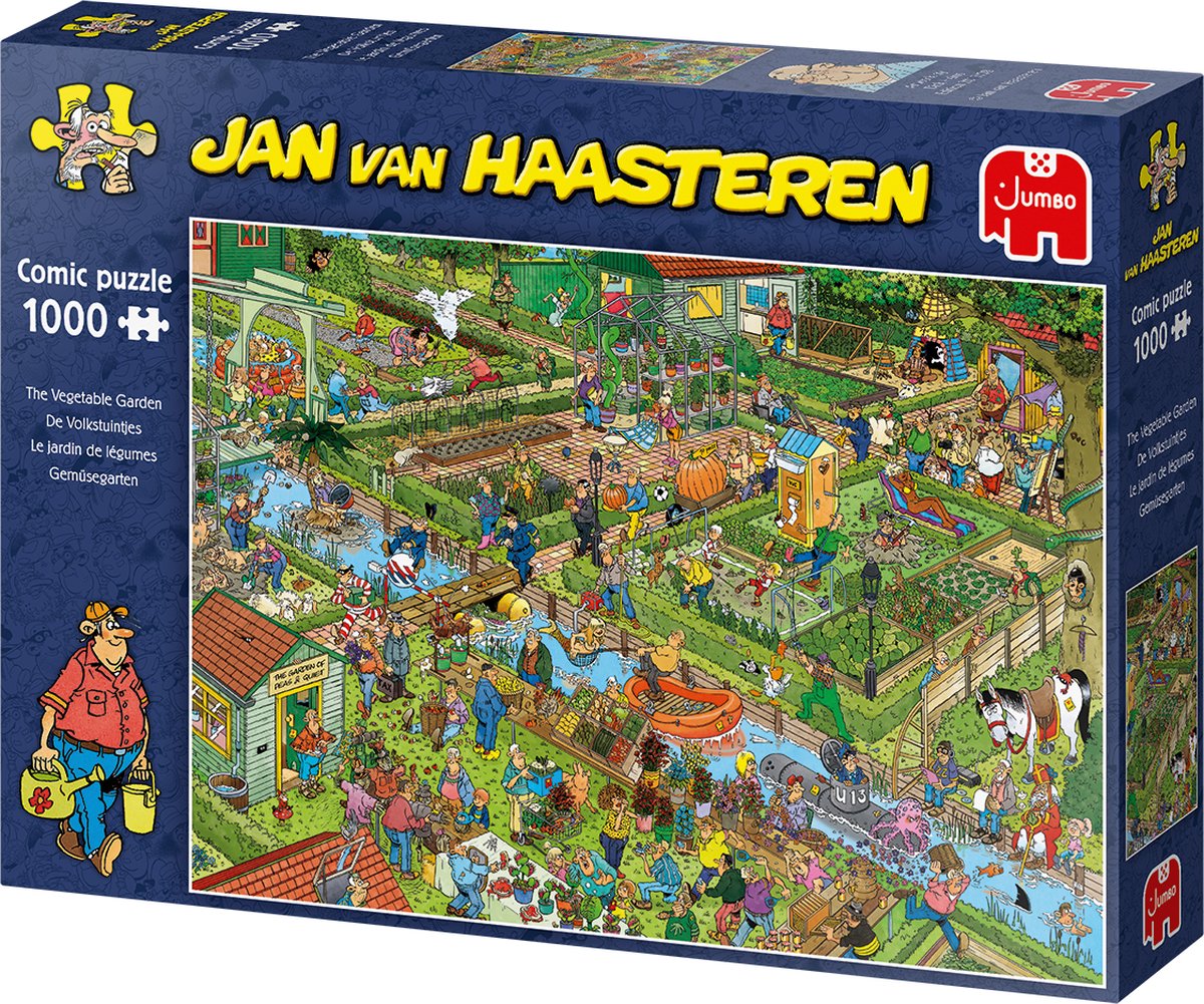 Jan van Haasteren - De Volkstuintjes - 1000 stukjes puzzel - Legpuzzel JVH — afbeelding 9