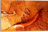 Dibond - Textuur in Mix van Oranje Tinten - 75x50 cm Foto op Aluminium (Wanddecoratie van metaal)