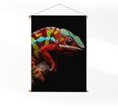 Textielposter De Kameleon XL (125 X 90 CM) - Wandkleed - Wanddoek - Wanddecoratie