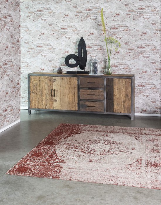 Vloerkleed Brinker Carpets Meda Wine Red - maat 170 x 230 cm