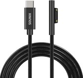 Câble d'Alimentation Sounix USB-C - Adapté pour Microsoft Surface Pro 3/4/5/6 - 15V 3A - 1.5M - Zwart