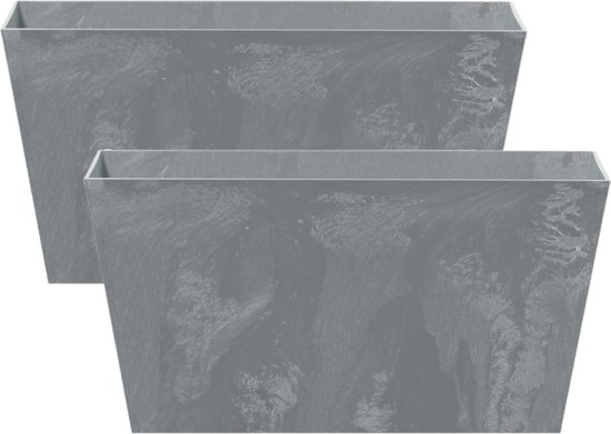 Spetebo Lot de 3 escaliers à fleurs anthracite - 60 x 59 x 27 cm - XXL