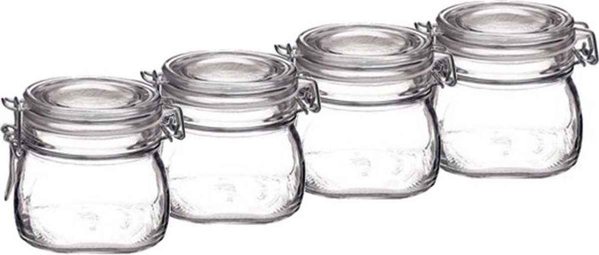 Bormioli Rocco Weckpot - 16x - 500 ml - met rubberen ring - inmaakpot - beugelsluiting