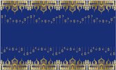 Festivz Set de décoration de nappe Ramadan Blauw Or – Décoration de Fête d'anniversaire Ramadan Eid