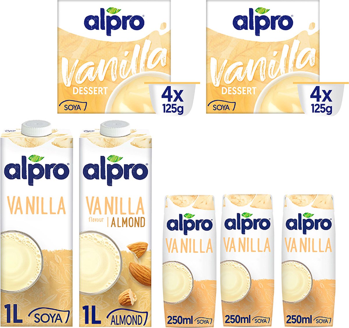 Alpro Vanille bundel 2.75L + 1000g