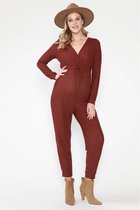 Querentia Maternity Jumpsuit V-neck Taupe maat M