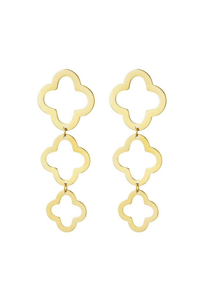 Bijoutheek Oorknoppen Statement Clovers Goud