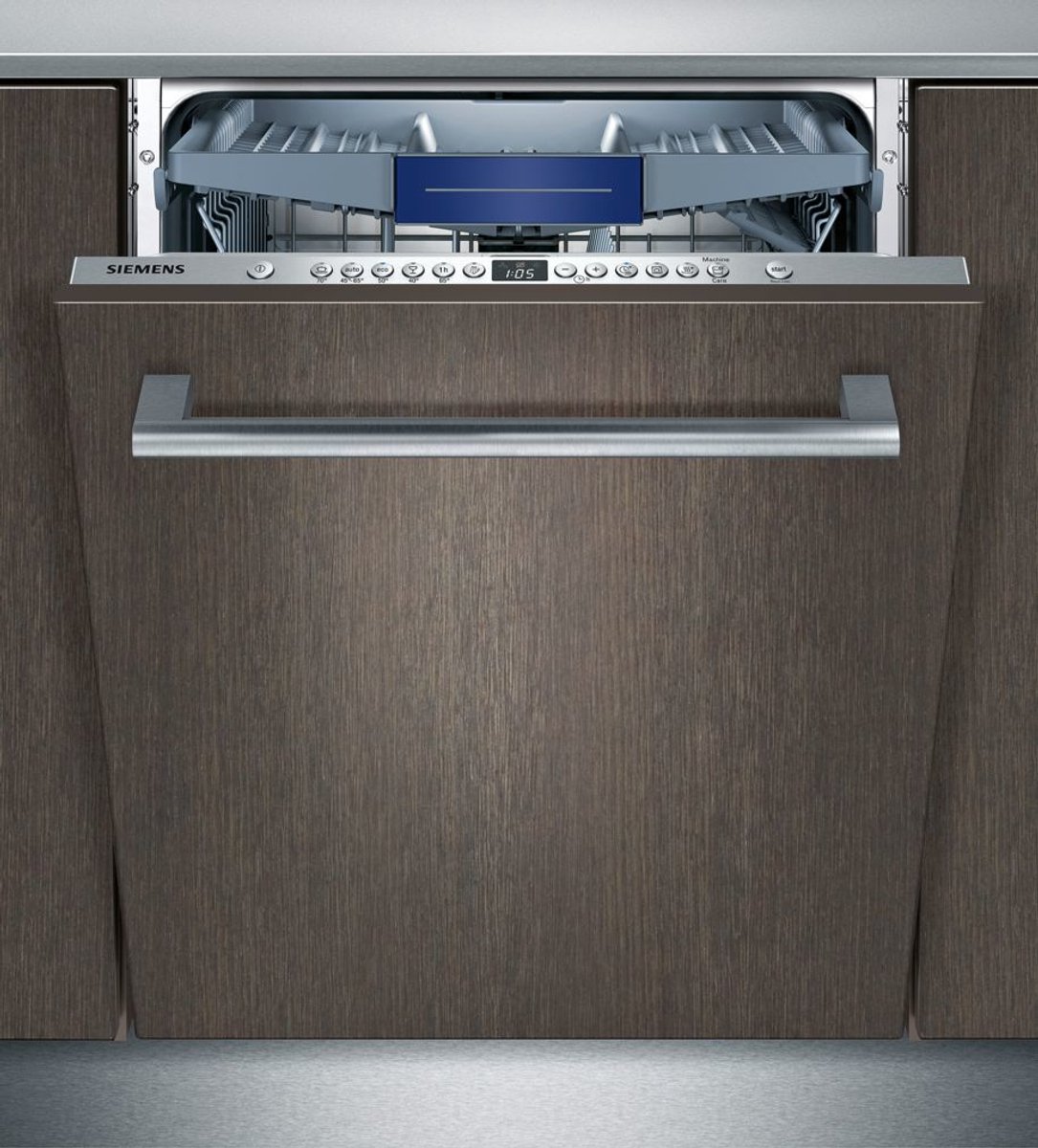 Siemens SN636X03NE volledig geïntegreerde VarioSpeed Plus vaatwasser met Rvs bodem en besteklade