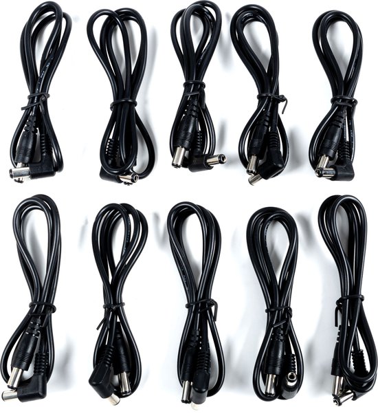 Foto: Music store dc kabel 10er pack accessoire voor effec units