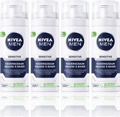 Nivea® | 4 x 50 ml Crème à raser sensible | mini flacon | format de voyage | peau sensible |