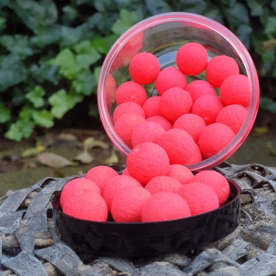 High Attract Fluo Pop Ups 'Bubblegum' - Fluo Roze - 15mm - 70g - Karper Aas/Boilies - Popups van Merkloos — afbeelding 3