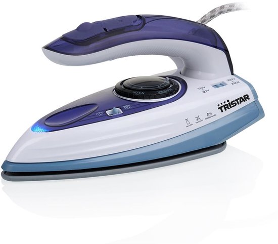 Tristar ST-8152 - Strijkijzer 1000W - Stoomstijkijzer 0,06L - Krachtig reisstrijkijzer - Blauw