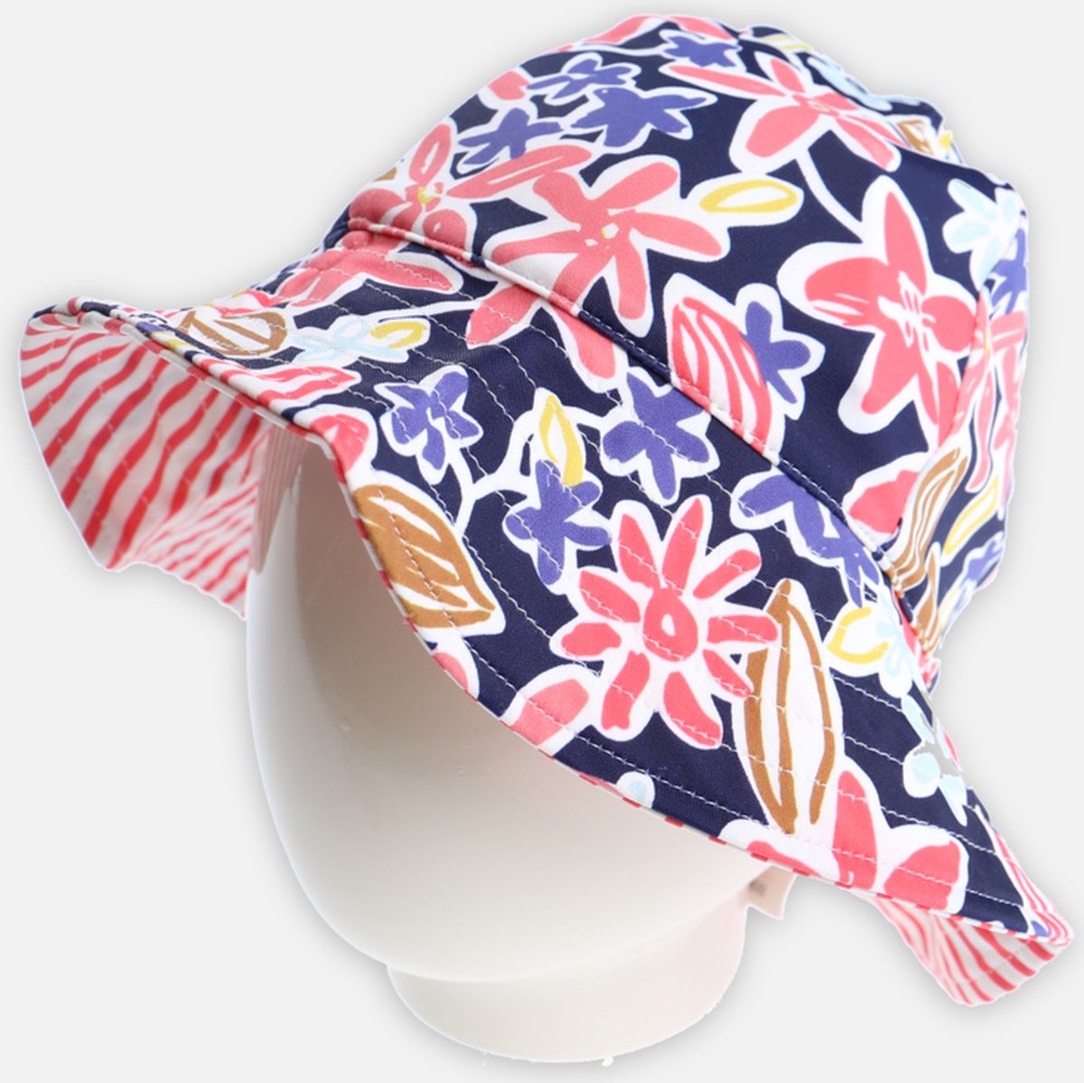 Archimède UV-hoedje-archimede-flowers-T2-46cm rose