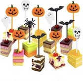 Akyol - halloween - cocktailprikkers - 12 stuks - halloween versiering - cupcake decoratie halloween - cupcake toppers - cupcake - halloween - feest halloween - horror - spook cupcake - halloween party - topper halloween